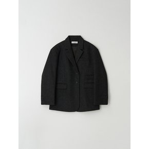 york wool jacket - charcoal