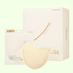참존 톤업핏 블랙라벨 라이트 KF94 마스크 바닐라 베이지 50매 ~13시 주문 오늘 발송
