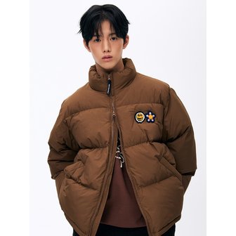 미스터차일드 더블로고 패딩 브라운