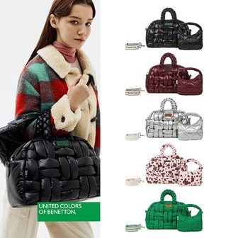 베네통 25FW 베네통 더블위빙 클라우드백 3종 세트(토트백+미니백+스트랩)