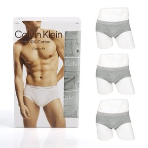 Calvin Klein 캘빈클라인 남성 언더웨어 코튼 클래식 브리프 3장세트 NB3999-020