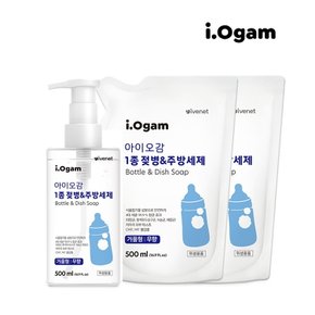 [아이오감] 젖병&주방세제 거품형 500ml 1개 + 리필 500ml 2개