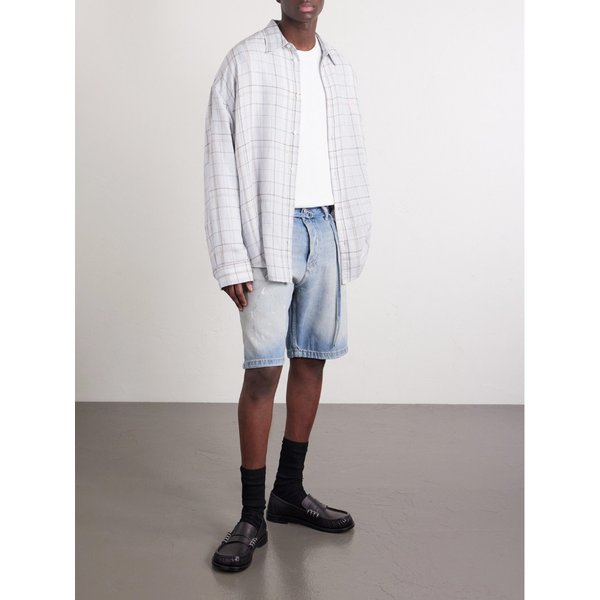 체크 자수 저지 셔츠 46376663162969942