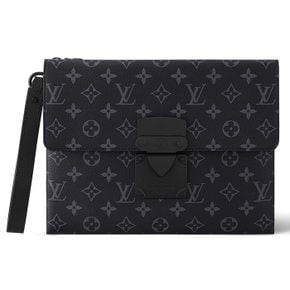 24 FW 루이비통 Pochette 포쉐트 에스락 텍스타일 모노그램 코팅 캔버스 클러치백