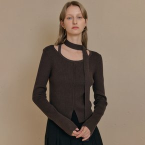 위트니 컷아웃 니트 탑 / WHITNEY CUTOUT KNIT TOP_3colors