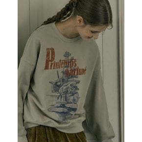 Printemps Parfume sweatshirt_Grass beige/FW/Y4S4TS012BEG