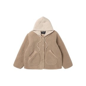 23 FW 여성 후드 디테쳐블 플리스 재킷 (BEIGE)