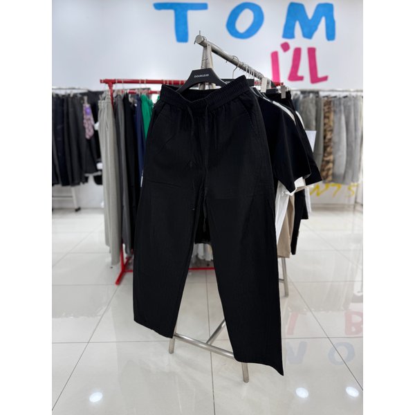 [여주점] 생지st우븐밴딩팬츠,남여공용팬츠,블랙JHZZ80420