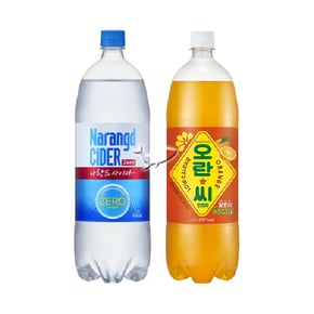 나랑드사이다 1.5L/ 12개+오란씨 오렌지/ 12개 총24개