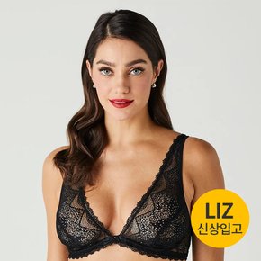 러블리 51551 블랙 레이스 와이어 트라이앵글 홑겹 브라+니플패드