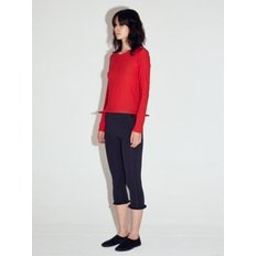 Wired hem basic top in Red