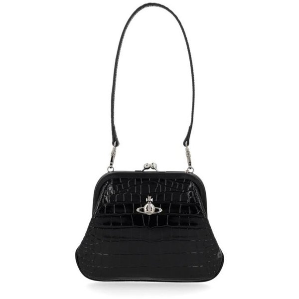 26SS 비비안웨스트우드 클러치 파우치 4B01001BWL0098N401 BLACK DOM