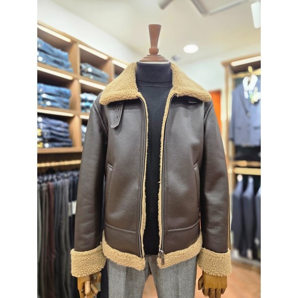 [여주점] 코오롱 브렌우드 남성 브리스톨 마초클래식 무스탕 점퍼 BRUDW25661BRX