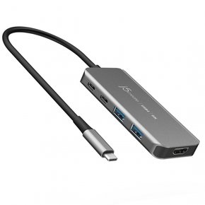 j5create USB4 6in1 8K60 PD100W [USB-C 3.2 Gen2] 10Gbps, USB-C PD100W 5Gbps USB-A 3.2 Gen2