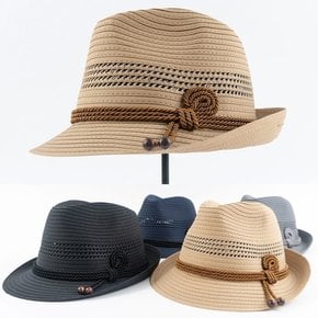 [하프클럽/중년의품격]여름 통기성 좋은 시원한 신사 면 페도라 모자