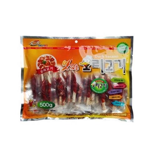 라이코스 써니 오리고기 스틱 사사미껌 500g 애견간식(1)