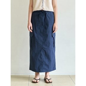 Matt cargo skirt (navy)