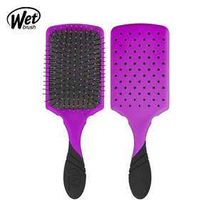 wet brush 프로 패들 디탱글러 퍼플 헤어브러쉬 드라이 빗 극손상모 두피 마사지