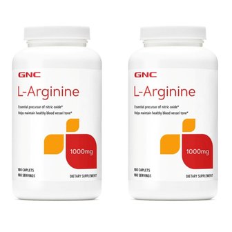 GNC 지엔씨 엘 아르기닌 L-Arginine 1000mg 180캡슐 X 2통 미국직구