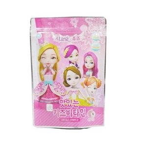 시크릿쥬쥬 맛있는 키즈비타민 복숭아맛 40정 비타민C 자일리톨 초유분말