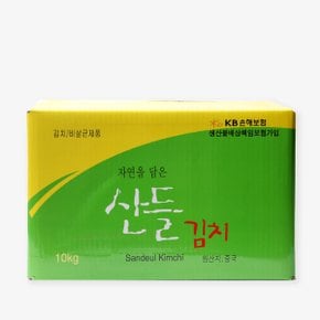 산들김치 중국산 10kg 업소용포기김치, 종이박스포장