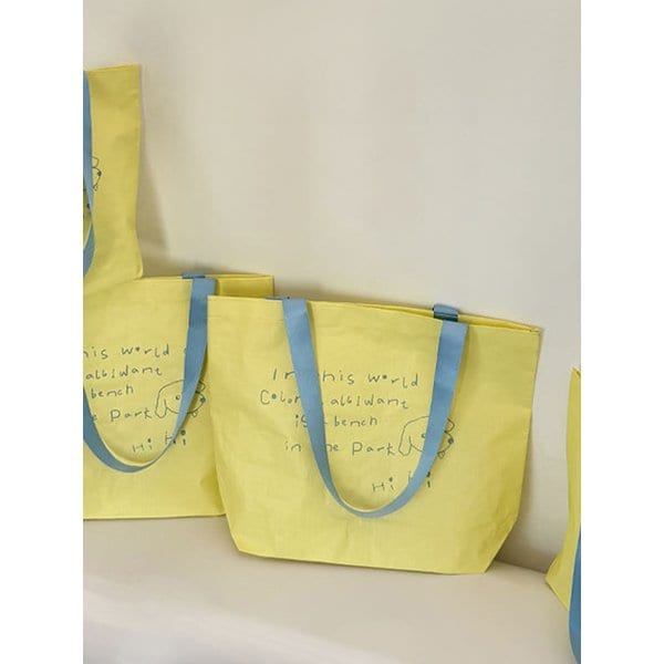 스위트 옐로우 강아지 비닐 대용량 쇼핑백