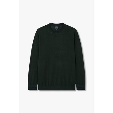 ARMANI EXCHANGE 남성 울 블렌드 롱 슬리브 스웨터(( A415132009) 다크 그린