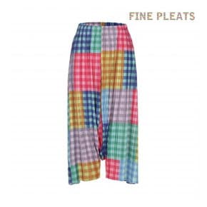 [FINE PLEATS] 피네 플리츠 배기팬츠 포 멀티 체크