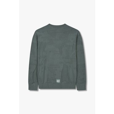 ARMANI EXCHANGE 남성 로고 자카드 크루넥 풀오버A414132014A414132014다크그린