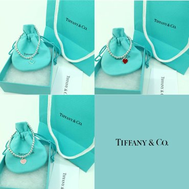 TIFFANY&CO TIFFANY  CO  하트 태그 비즈 브레이슬릿 팔찌 601367086368616660145196