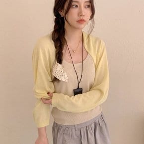 파리아 비스코스 니트 볼레로 가디건_M4772