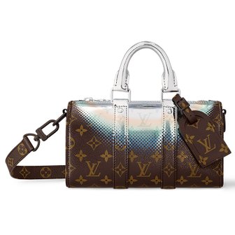 LOUIS VUITTON 24 FW 루이비통 Keepall 키폴 반들리에 25 코티드 캔버스 텍스타일 숄더백