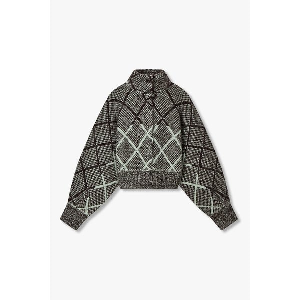 아가일 알파카 울 가디건 (다크 브라운) 3215330028000