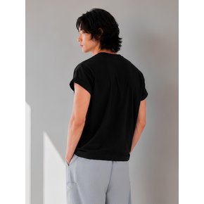 남자 에어로쿨 드랍숄더 캡슬리브 반팔 티셔츠 CXS26MKRT602 BLA