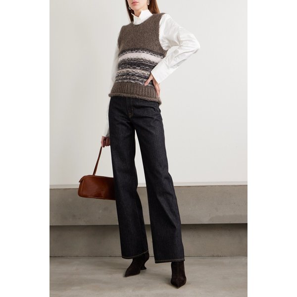 실버레이크 그레이스 하이웨이스트 와이드 진 다크 데님 46376663162988715