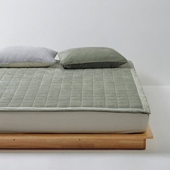 JAJU 밍크 플리스 고정밴드 패드 Q 카키그레이 J605403000845
