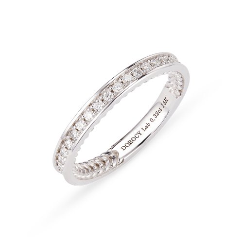 [도로시] 18k 랩그로운 다이아몬드 트위스 가드 반지(1.4mm)