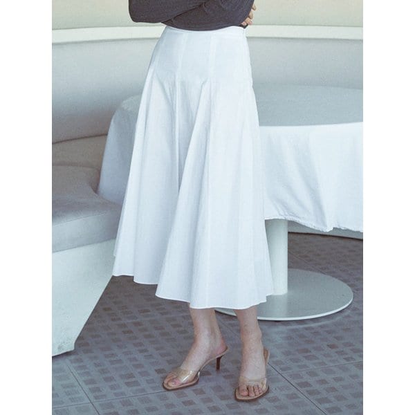 Tiered Flare Long Skirt_ 2color
