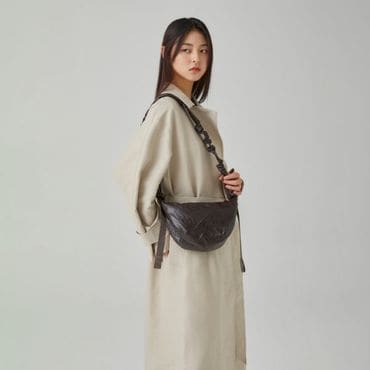 조셉앤스테이시 Daily Shirring Bag S_Vegan Leather Roast Brown (0JSO5CB40801S)