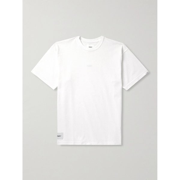 로고 아플리케 코튼 저지 티셔츠 46376663162924381