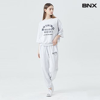 BNX 낫띵 프린팅 조거 팬츠 셋업 (BU1OP014L0)