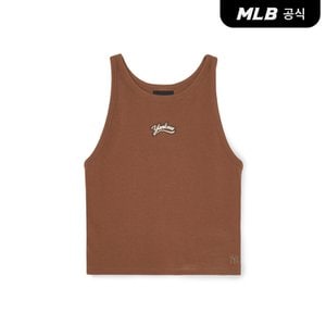 MLB [코리아공식] 여성 빈티지 베이직 슬림 골지 나시티 NY (Mg.Brown)