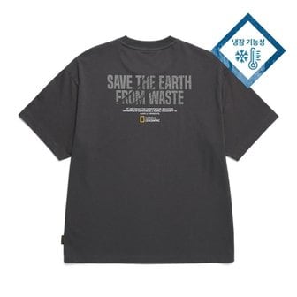 내셔널지오그래픽 [여주점] N242UTS270 디자인물 그래픽 반팔티셔츠 아이언 그레이