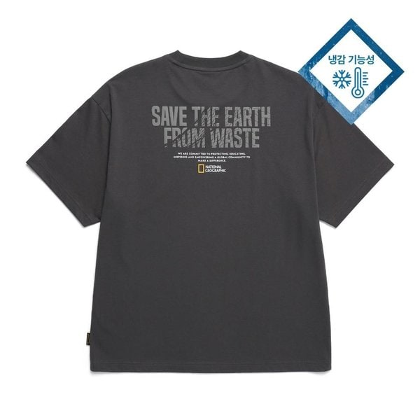 [여주점] N242UTS270 디자인물 그래픽 반팔티셔츠 아이언 그레이