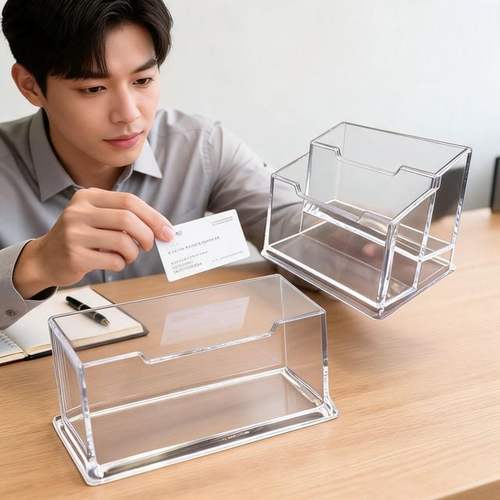 아크릴 명함꽂이 2단 명함정리대 사무실 데일리 미니멀 감성 데스크 용품