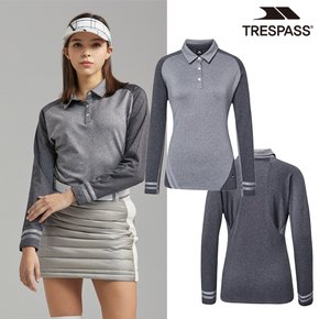 [트레스패스 골프] 여성 웜 기모티셔츠 글리터그레이