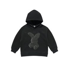 KIDS FUZZY RABBIT HOODIE BLACK 키즈후드 퍼지레빗 블랙