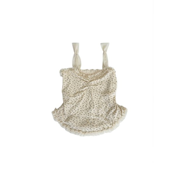 GARDEN FRILL BUSTIER TOP_IVORY