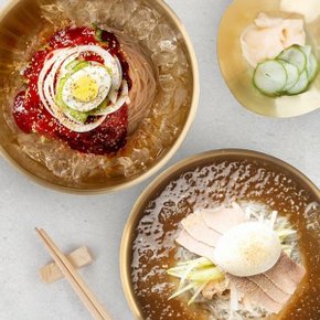 [T]여름 별미 함흥 물냉면5인+비빔냉면5인(냉면2kg+육수5개+비빔장5...
