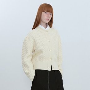 Wool Cabel Cardigan_IVORY